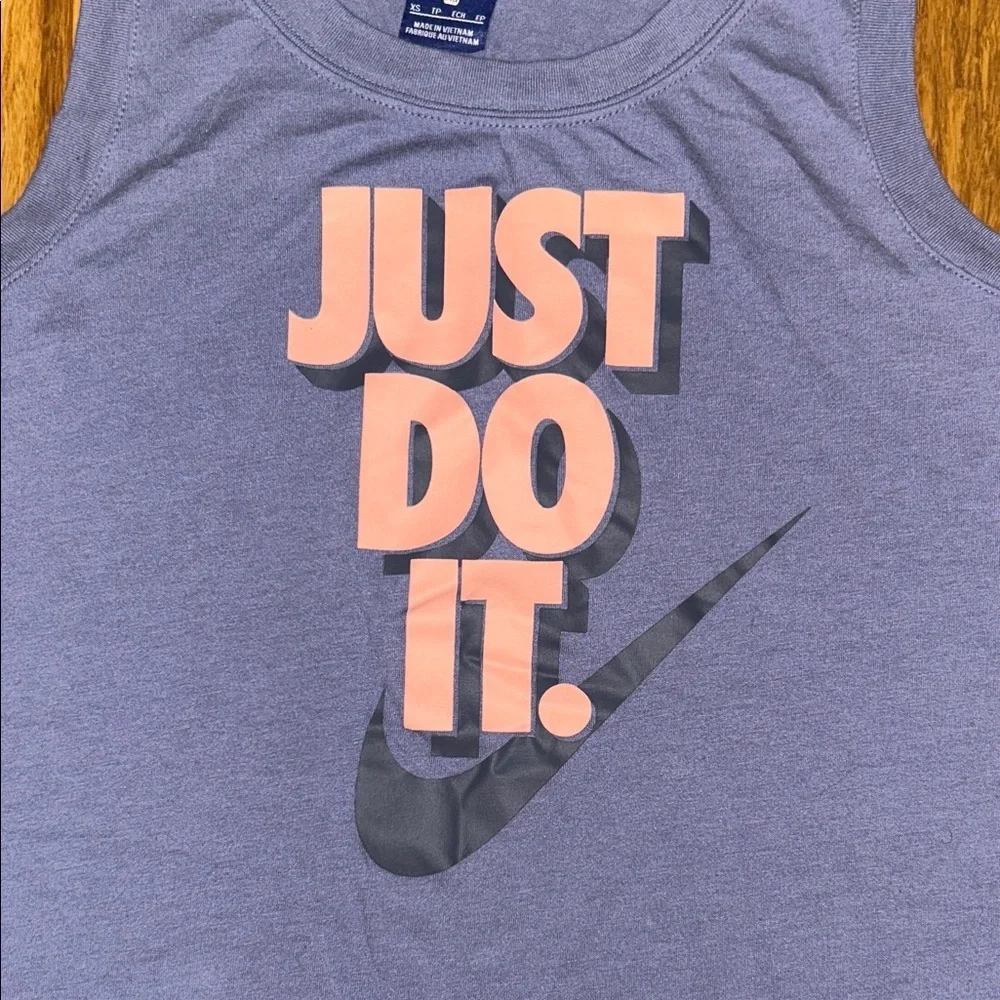 Nike Women’s Tank Top in Blue with Slogan